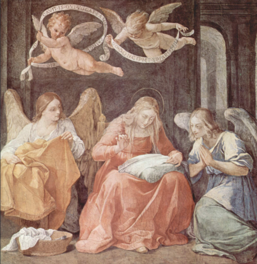Hand-Painted Oil Painting Reproduction – Mary and Angels by Guido Reni | Dafen Studio Fine Art