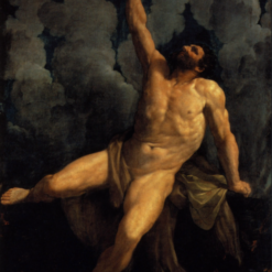 Hand-painted oil painting reproduction of Hercules on the Pyre by Italian Baroque master Guido Reni, crafted in Dafen Oil Painting Village studio