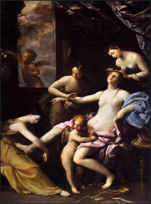 Hand-Painted Oil Painting Reproduction – The Toilet of Venus by Guido Reni | Dafen Studio Fine Art