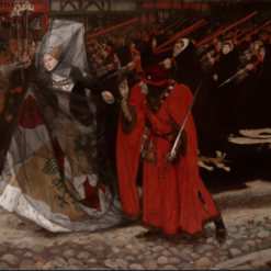 Handmade oil painting reproduction of Richard, Duke of Gloucester, and the Lady Anne by Edwin Austin Abbey (1896), hand-painted in Dafen Oil Painting Village.