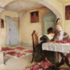 Pot-pourri (1899) by Edwin Austin Abbey – Hand-Painted Oil Painting Reproduction | Dafen Village Canvas Art 2 Handgefertigte Ölgemälde-Reproduktion von „Pot-pourri“ von Edwin Austin Abbey (1899), handgemalt im Ölmalerdorf Dafen.