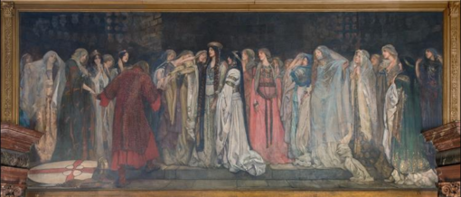 The Castle of Maidens (c.1893–c.1901) by Edwin Austin Abbey – Hand-Painted Oil Painting Reproduction | Dafen Village Mural Canvas Art