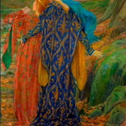 Handmade oil painting reproduction of Dans la crainte (In Fear) by Edwin Austin Abbey, hand-painted in Dafen Oil Painting Village.