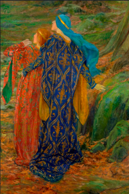 Dans la crainte (In Fear) by Edwin Austin Abbey – Hand-Painted Oil Painting Reproduction | Dafen Village Canvas Art