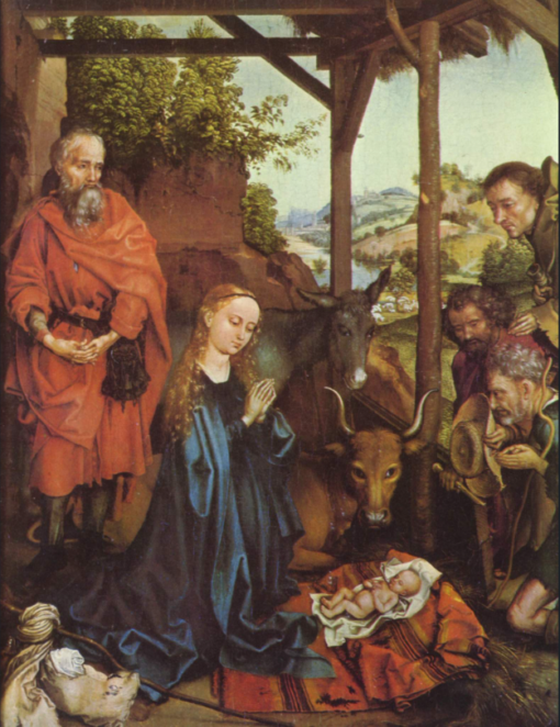 Adoration of the Shepherds (c. 1475–1480) by Martin Schongauer – Hand-Painted Oil Painting Reproduction | Dafen Village Canvas Art