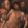 Deposition Diptych (Small Deposition, Left Wing) (c. 1480) by Hugo van der Goes – Hand-Painted Oil Painting Reproduction | Dafen Village Canvas Art 1 Handmade oil painting reproduction of Deposition Diptych (Small Deposition, left wing) by Hugo van der Goes (c. 1480), hand-painted in Dafen Oil Painting Village.