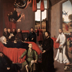 Handmade oil painting reproduction of The Death of the Virgin by Petrus Christus (c. 1460), hand-painted in Dafen Oil Painting Village.