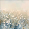 Modern Impressionist White Floral Meadow Oil Painting – 100% Hand-Painted Soft Blue & Cream Daisy Canvas Art | Dafen Village Studio 1 100% handmade modern impressionist white wildflower and daisy meadow oil painting in soft blue, cream, and neutral beige tones, hand-painted in Dafen Oil Painting Village.