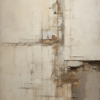 Wabi-Sabi Minimalist Plaster Abstract Oil Painting – 100% Hand-Painted Cream & Earthy Cracked Textured Canvas Art | Dafen Village Studio 2 100% handmade wabi-sabi minimalist abstract oil painting featuring relief cracked plaster texture, fine charcoal lines, and earthy cream-grey tones, hand-painted in Dafen Oil Painting Village.