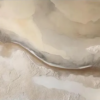 Organic Earth Tone Fluid Abstract Oil Painting – 100% Hand-Painted Wabi-Sabi Sand Textured Canvas Art | Dafen Village Studio 1 100% handmade organic earth tone horizontal abstract oil painting with fluid river-like contours, beige, ivory, sandy grey tones, and coarse sand texture impasto, hand-painted in Dafen Oil Painting Village.