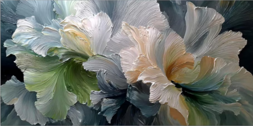 Modern 3D Heavy Texture Abstract Floral Oil Painting – 100% Hand-Painted Canvas Art | Dafen Village Studio
