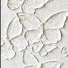 Modern 3D Heavy Texture White Butterfly Relief Oil Painting – 100% Hand-Painted Minimalist Canvas Art | Dafen Village Studio 1 100% handmade modern vertical monochromatic pure white 3D heavy texture butterfly relief oil painting, hand-painted in Dafen Oil Painting Village.