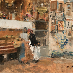 Hand-painted oil painting reproduction of Joaquín Sorolla El Pouet de San Vicent by Dafen studio