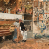 Hand-painted oil painting reproduction of Joaquín Sorolla El Pouet de San Vicent 1891 by Dafen studio