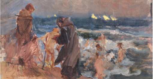Joaquín Sorolla – Study for ‘Sad Inheritance’, 1899 | Hand-Painted Oil Painting Reproduction | Dafen Studio