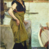 Joaquín Sorolla - Esperando (Panel Decorativo), 1898 | Reproducción de Pintura al Óleo Pintada a Mano | Estudio Dafen 1 Reproducción de pintura al óleo pintada a mano de Esperando Panel Decorativo de 1898 de Joaquín Sorolla por el estudio Dafen