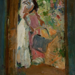 Hand-painted oil painting reproduction of Contraluz. Mujer regando by Joaquín Sorolla from Dafen studio