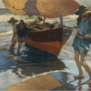 School of Joaquín Sorolla - Return from Fishing | Hand-Painted Oil Painting Reproduction | Dafen Studio 1 Hand-painted oil painting reproduction of Return from Fishing by School of Joaquín Sorolla from Dafen studio