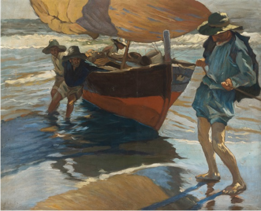 School of Joaquín Sorolla – Return from Fishing | Hand-Painted Oil Painting Reproduction | Dafen Studio
