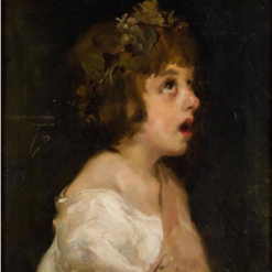 Hand-painted oil painting reproduction of Singing girl by Joaquín Sorolla from Dafen studio
