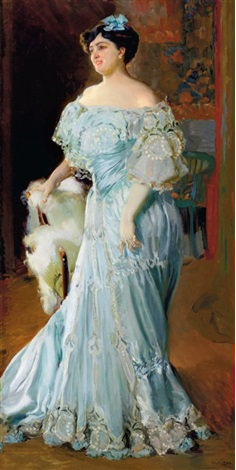 Joaquín Sorolla – Retrato de la tiple Isabel Brú (1904) | Hand-Painted Oil Painting Reproduction | Dafen Studio
