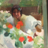 Joaquín Sorolla - Gitana en un Jardín (c. 1908–1910) | Hand-Painted Oil Painting Reproduction | Dafen Studio 1 Hand-painted oil painting reproduction of Gitana en un jardín by Joaquín Sorolla from Dafen studio