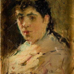 Hand-painted oil painting reproduction of Study of a woman's head by Joaquín Sorolla from Dafen studio