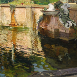 Reproducció de pintura a l'oli feta a mà de La fuente de los caballos La Granja per Joaquín Sorolla des de l'estudi Dafen