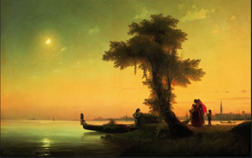 Hand-Painted “View on Lagoon of Venice” (1841) Oil Painting Reproduction – Ivan Aivazovsky Seascape | Dafen Studio Fine Art