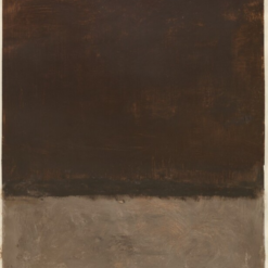 Hand-painted oil reproduction of Mark Rothko Untitled Brown and Gray 1969 featuring dark brown and subtle grey color fields on canvas by Dafen Village studio.