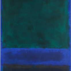 Hand-painted oil painting reproduction of Mark Rothko Untitled 1968 abstract color field art on paper laid down on canvas by Dafen Village studio.