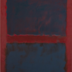 Hand-painted oil painting reproduction of Mark Rothko Untitled (Black on Maroon) 1958 featuring deep black color field on maroon canvas by Dafen Village studio.