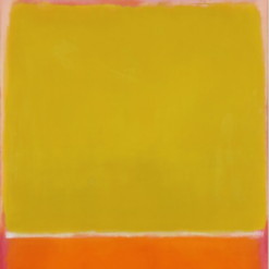 Hand-painted oil painting reproduction of Mark Rothko No. 7 1951 featuring luminous green, lavender, and orange color fields by Dafen Village studio.