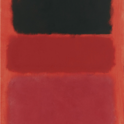 Hand-painted oil reproduction of Untitled Red Black 1958 abstract canvas painting by Dafen Village Studio