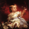 Franz Xaver Winterhalter / Victoria, Princess Royal (1842) Neo-Rococo Portrait – Hand-Painted Oil Reproduction by Dafen Village Studio 2 Hand-painted oil painting reproduction of Franz Xaver Winterhalter's 1842 portrait of infant Victoria Princess Royal in a white lace dress.
