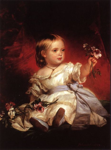 Franz Xaver Winterhalter / Victoria, Princess Royal (1842) Neo-Rococo Portrait – Hand-Painted Oil Reproduction by Dafen Village Studio