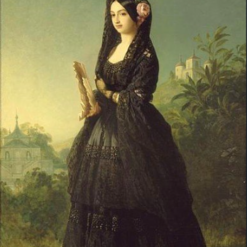 Hand-painted oil reproduction of Portrait of Infanta Luisa Fernanda of Spain Duchess of Montpensier by Franz Xaver Winterhalter c.1847