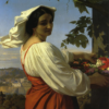 Hand-Painted Oil Painting Reproduction "The Chiarrucia" by Alexandre Cabanel – Dafen Village Studio 1 Hand-painted oil painting reproduction of The Chiarrucia portrait by Alexandre Cabanel Dafen Village Studio