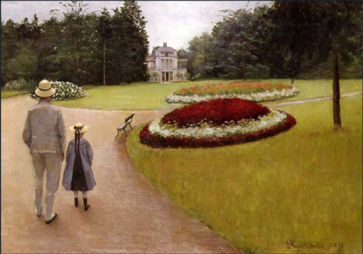 Gustave Caillebotte: The Park on the Caillebotte Property at Yerres (1875) Impressionist Masterpiece – Hand-Painted Oil Reproduction by Dafen Village Studio