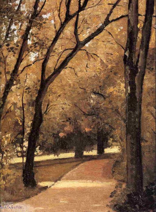 Gustave Caillebotte: Yerres, Path Through the Old Growth Woods in the Park (c.1871–1878) Impressionist Masterpiece – Hand-Painted Oil Reproduction by Dafen Village Studio