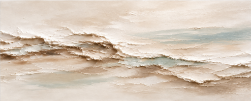 Handmade Neutral Textured Impasto Landscape Oil Painting | DaVinci Art Studio