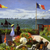 Claude Monet Garden at Sainte-Adresse (1867) Hand-Painted Oil Painting Reproduction on Canvas 2 Claude Monet Garden at Sainte-Adresse (1867) Hand-Painted Oil Painting Reproduction on Canvas