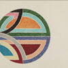 Frank Stella Style Sinjerli Geometric Circular Abstract Canvas Art – Hand-Painted Modern Hard-Edge Oil Painting Reproduction 2 Frank Stella Sinjerli Variation geometric circular oil painting reproduction on canvas