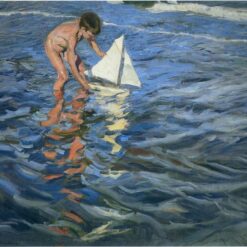 Main Image Alt Text:Hand-painted oil painting reproduction of Joaquín Sorolla The Young Yachtsman by Dafen studio