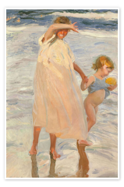 Joaquín Sorolla – Two Sisters, Valencia Hand-Painted Oil Painting Reproduction | Dafen Studio