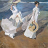 Joaquín Sorolla - Women Walking on the Beach | Hand-Painted Oil Painting Reproduction 1 Hand-painted oil painting reproduction of Joaquín Sorolla Women Walking on the Beach by Dafen studio