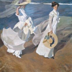 Hand-painted oil painting reproduction of Joaquín Sorolla Women Walking on the Beach by Dafen studio