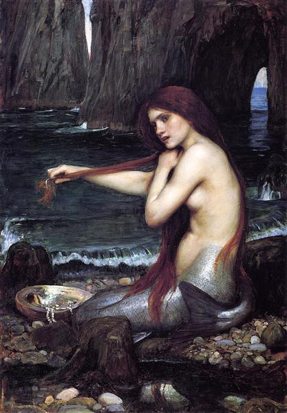 A Mermaid (1900) by John William Waterhouse – Hand-Painted Oil Painting Reproduction