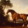 George Stubbs / A Saddled Bay Hunter (1786) Romanticism – Hand-Painted Oil Reproduction by Dafen Village Studio 1 Hand-painted oil painting reproduction of A Saddled Bay Hunter 1786 by George Stubbs by Dafen Village Studio