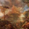 A Wild Scene (1831–1832) by Thomas Cole - Hand-Painted Oil Painting Reproduction 1 Hand-painted oil painting reproduction of A Wild Scene 1831 1832 by Thomas Cole
